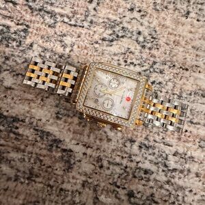 Women's Gold and Silver Watch with Crystal Accents - never worn!